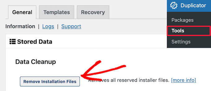 Remove Installation Files