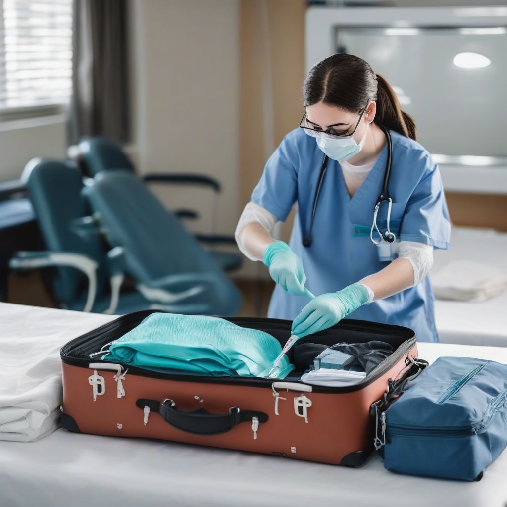 Surgical Tech Packing a Suitcase